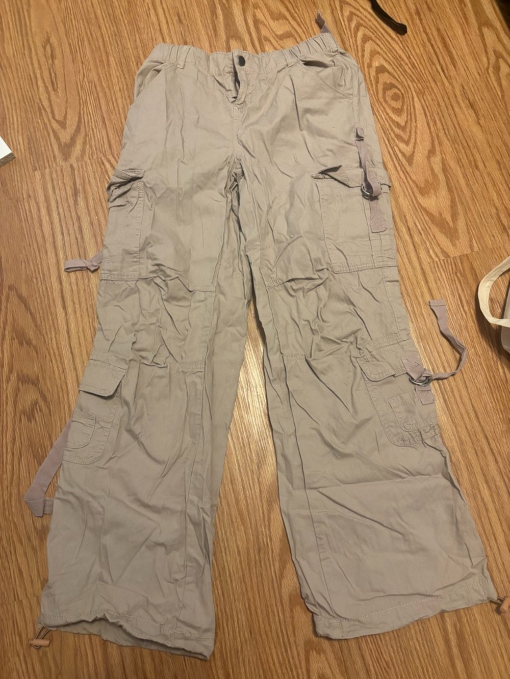 Aeropostale Beige Wide Leg Cargo Pants